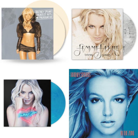 This is a 4 LP Vinyl SKU bundle.
1.This LP Vinyl is brand new.Format: LP VinylMusic Style: HouseThis item's title is: Greatest Hits: My Prerogative (2LP/Cream Vinyl/Import)Artist: Britney SpearsLabel: SONY MUSIC CMGBarcode: 196587792015Release Date: 5/26/2023
2.