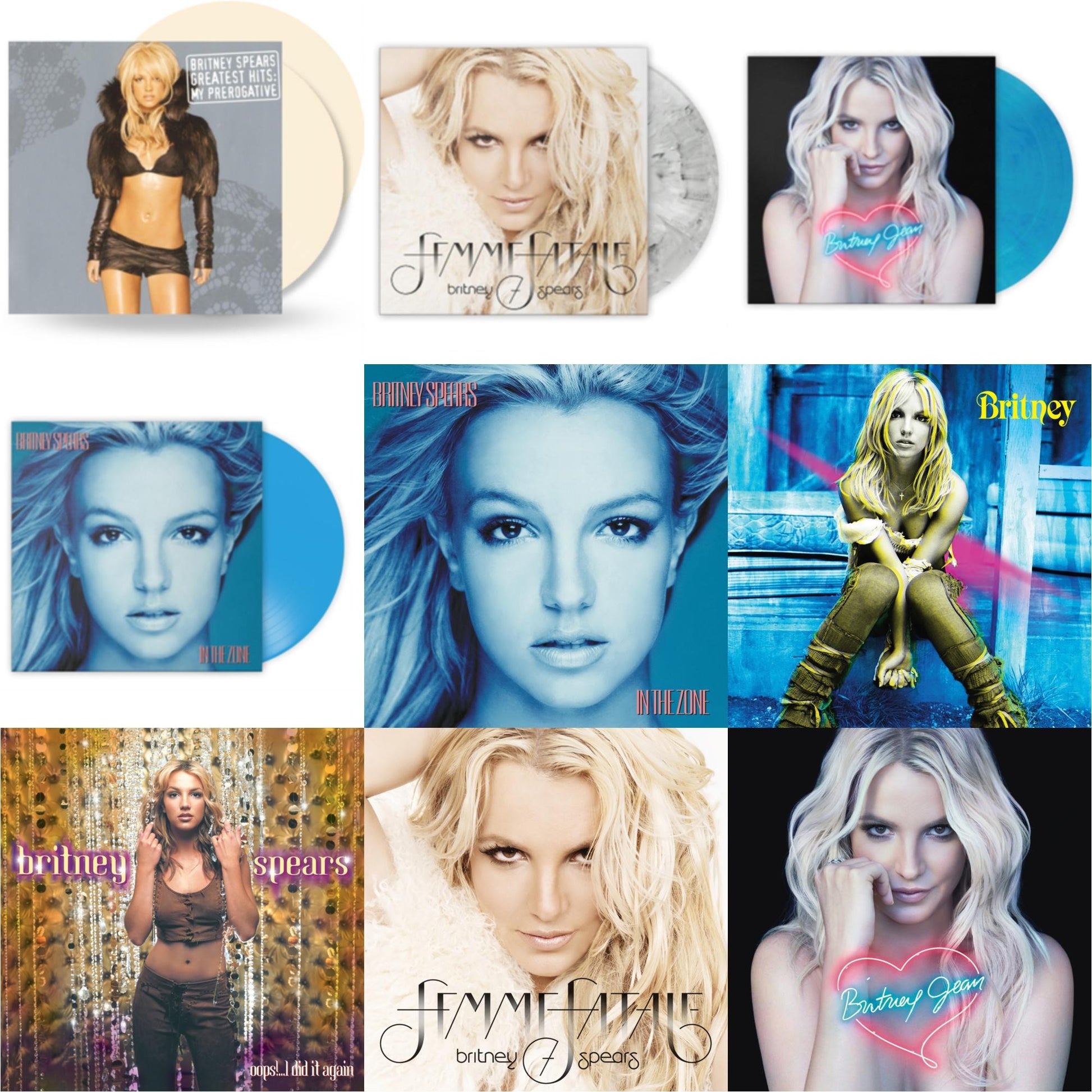This is a 9 LP Vinyl SKU bundle.
1.This LP Vinyl is brand new.Format: LP VinylMusic Style: EuropopThis item's title is: Oops!... I Did It AgainArtist: Britney SpearsLabel: LEGACYBarcode: 196587738518Release Date: 3/31/2023
2.This LP Vinyl is brand new.