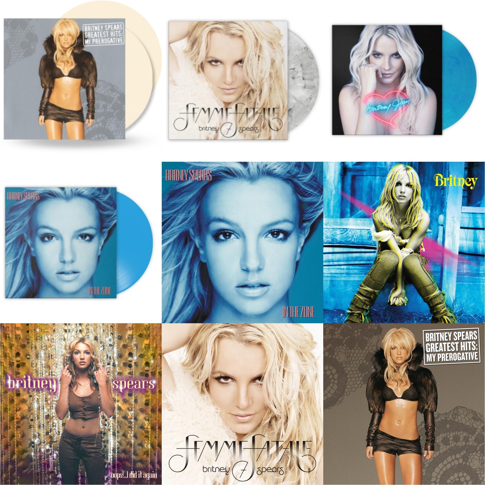This is a 9 LP Vinyl SKU bundle.
1.This LP Vinyl is brand new.Format: LP VinylMusic Style: EuropopThis item's title is: Oops!... I Did It AgainArtist: Britney SpearsLabel: LEGACYBarcode: 196587738518Release Date: 3/31/2023
2.This LP Vinyl is brand new.