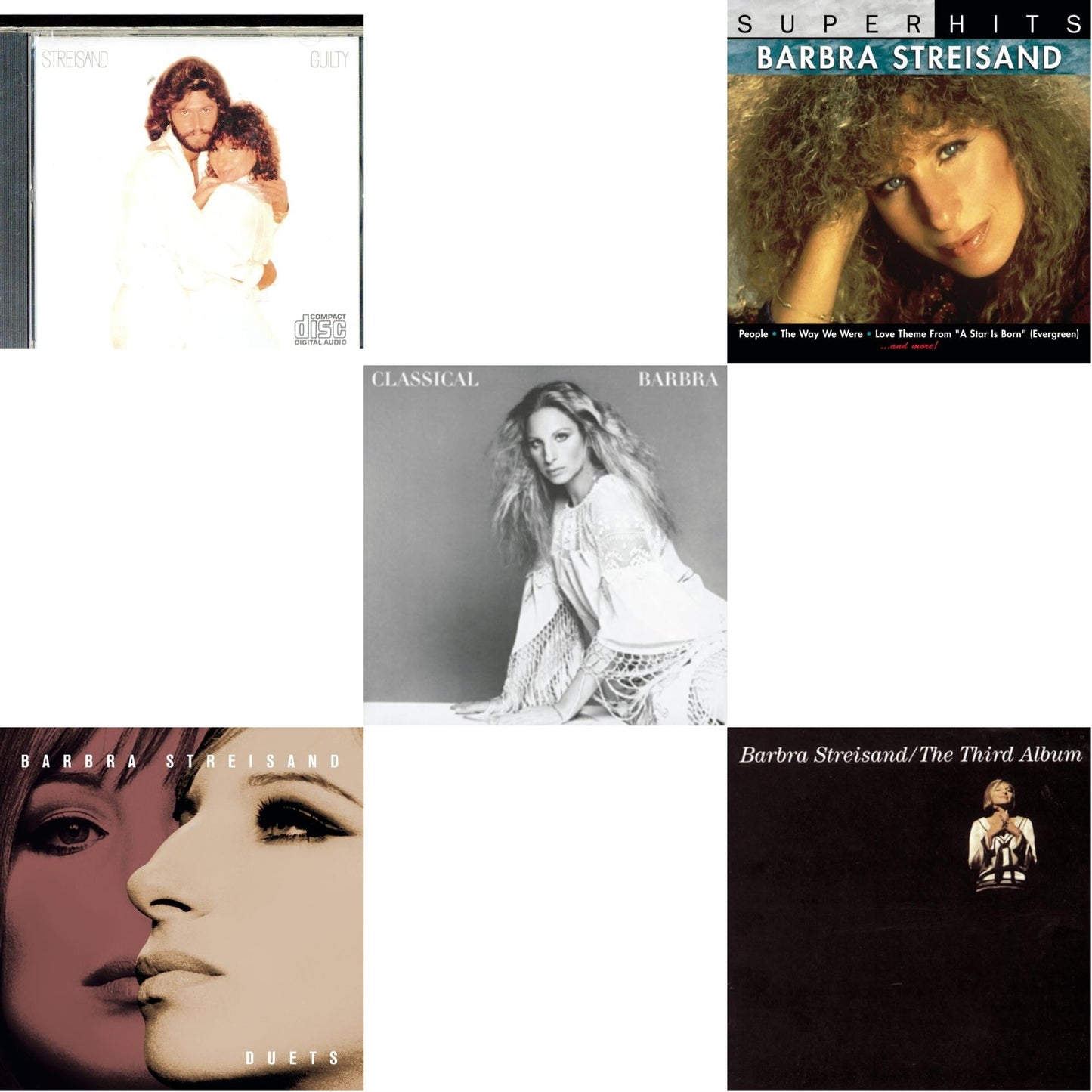 Guilty & Duets & Classical Barbra & Super Hits & Third Album