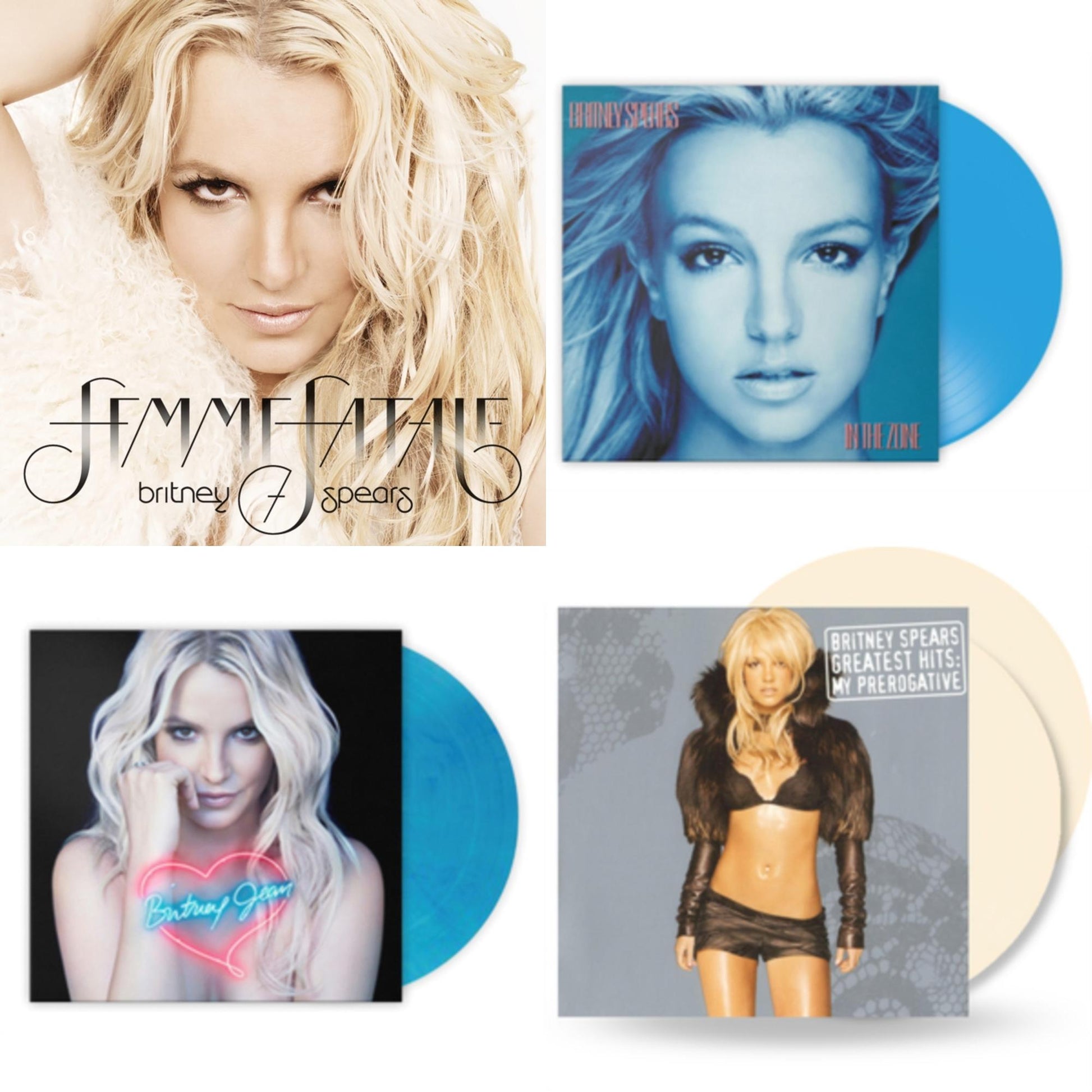 This is a 4 LP Vinyl SKU bundle.
1.This LP Vinyl is brand new.Format: LP VinylMusic Style: Dance-popThis item's title is: Femme FataleArtist: Britney SpearsLabel: LEGACYBarcode: 196587739119Release Date: 3/31/2023
2.This LP Vinyl is brand new.