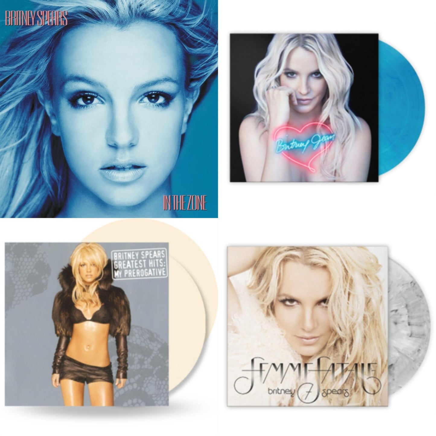 This is a 4 LP Vinyl SKU bundle.
1.This LP Vinyl is brand new.Format: LP VinylMusic Style: Synth-popThis item's title is: In The ZoneArtist: Britney SpearsLabel: LEGACYBarcode: 196587738815Release Date: 3/31/2023
2.This LP Vinyl is brand new.