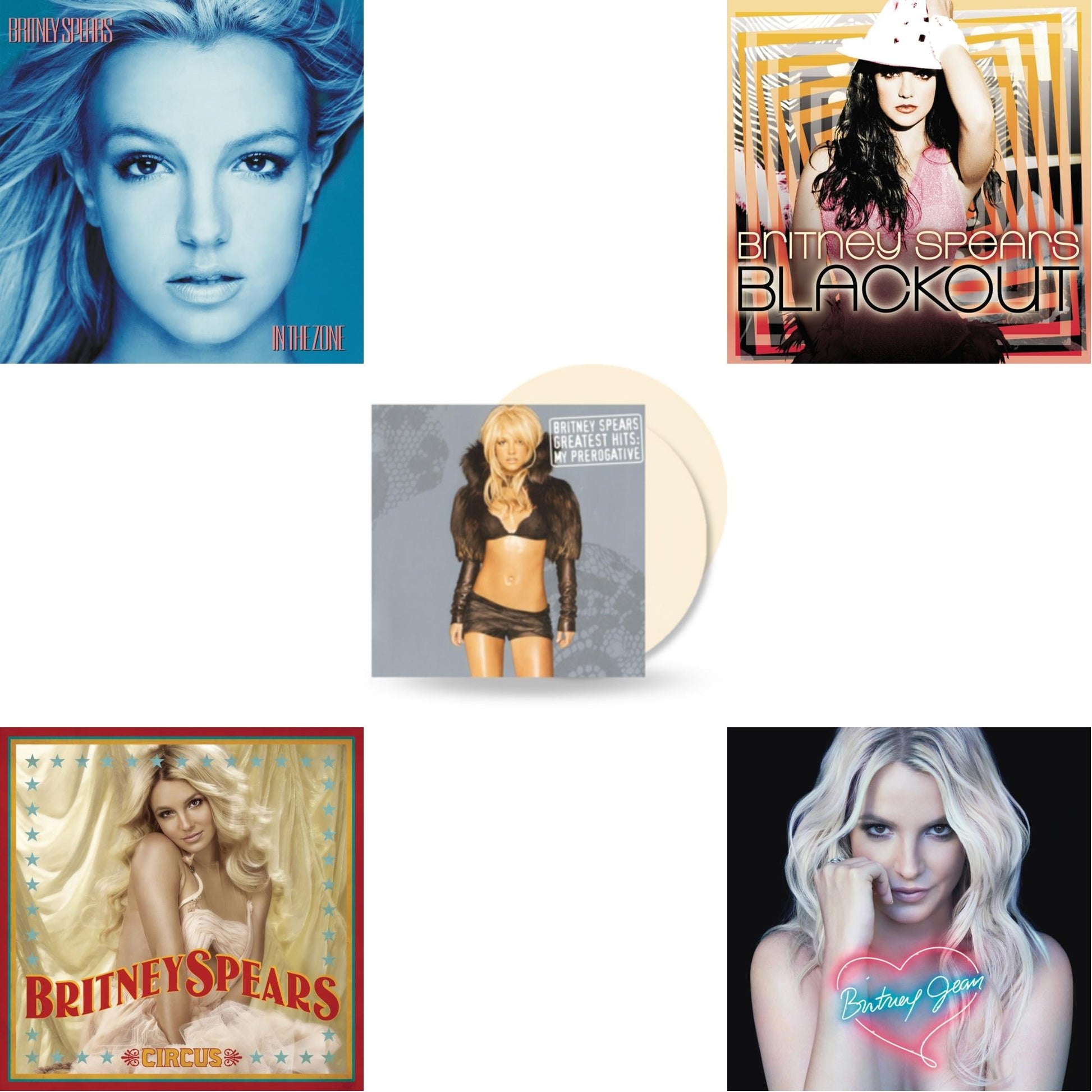 This is a 5 LP Vinyl SKU bundle.
1.This LP Vinyl is brand new.Format: LP VinylMusic Style: Dance-popThis item's title is: BlackoutArtist: Britney SpearsLabel: LEGACYBarcode: 196587738716Release Date: 3/31/2023
2.This LP Vinyl is brand new.