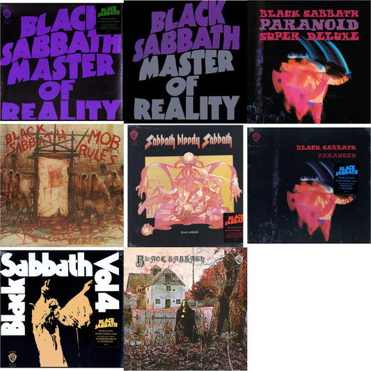 This is a 8 LP Vinyl SKU bundle.
1.This LP Vinyl is brand new.Format: LP VinylMusic Style: Heavy MetalThis item's title is: Vol. 4 (180G)Artist: Black SabbathLabel: RHINO/WARNER BROS.Barcode: 081227946609Release Date: 8/5/2016
2.This LP Vinyl is brand new.