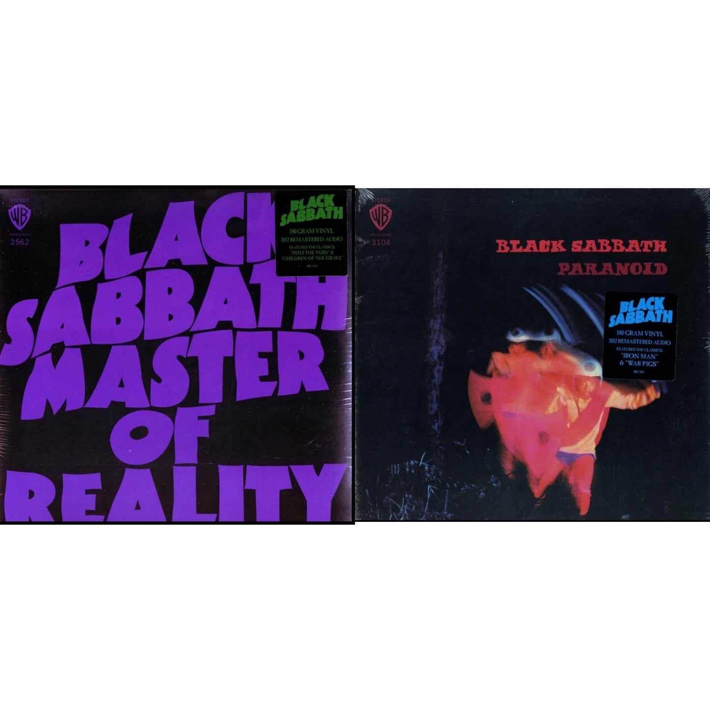This is a 2 LP Vinyl SKU bundle.
1.This LP Vinyl is brand new.Format: LP VinylMusic Style: Hard RockThis item's title is: Paranoid (180G)Artist: Black SabbathLabel: RHINO/WARNER BROS.Barcode: 081227946708Release Date: 8/5/2016
2.This LP Vinyl is brand new.