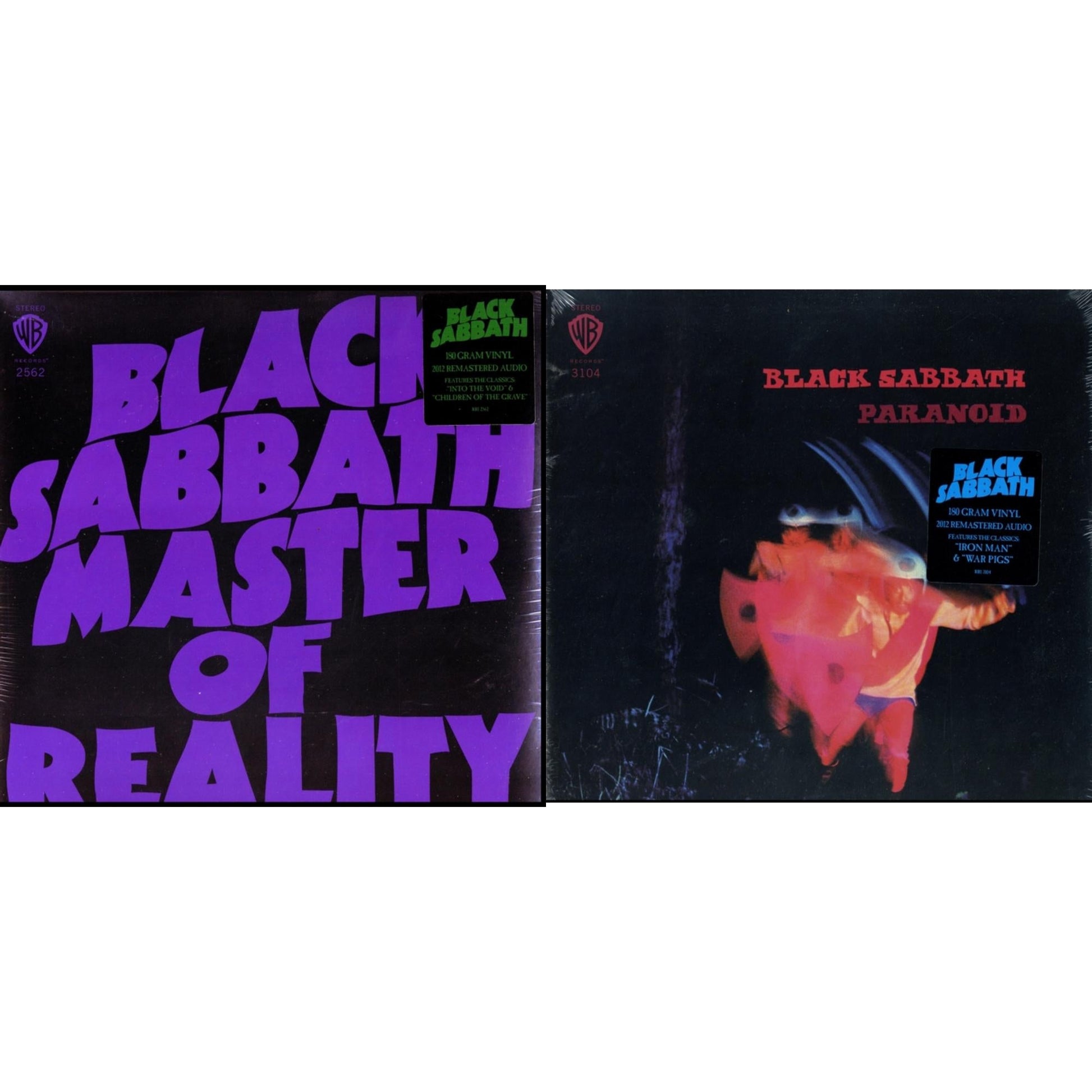 This is a 2 LP Vinyl SKU bundle.
1.This LP Vinyl is brand new.Format: LP VinylMusic Style: Hard RockThis item's title is: Paranoid (180G)Artist: Black SabbathLabel: RHINO/WARNER BROS.Barcode: 081227946708Release Date: 8/5/2016
2.This LP Vinyl is brand new.
