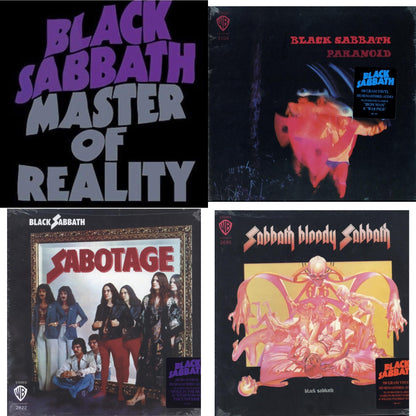 Black Sabbath - Sabotage (180G) & Sabbath Bloody Sabbath (180G) & Paranoid (180G) & Master Of Reality - LP Vinyl Bundle
