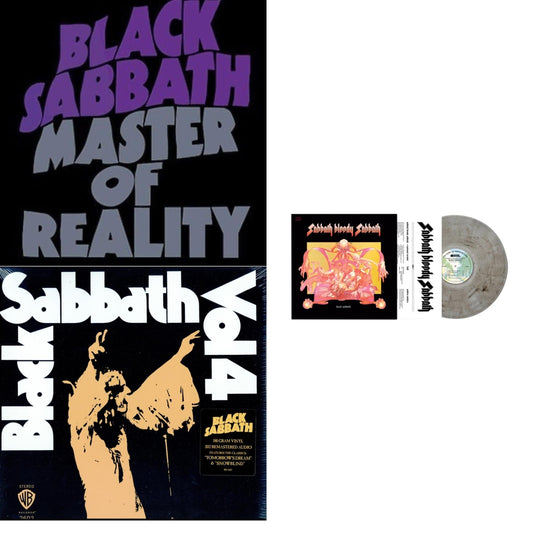 This is a 3 LP Vinyl SKU bundle.
1.This LP Vinyl is brand new.Format: LP VinylMusic Style: Hard RockThis item's title is: Master Of RealityArtist: Black SabbathLabel: BMGBarcode: 5414939920806Release Date: 6/22/2015
2.This LP Vinyl is brand new.