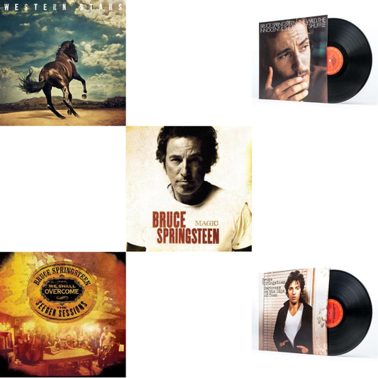 This is a 5 LP Vinyl SKU bundle.
1.This LP Vinyl is brand new.Format: LP VinylThis item's title is: Western Stars (2LP/150G)Artist: Bruce SpringsteenLabel: COLUMBIA RECORDSBarcode: 190759375112Release Date: 6/14/2019
2.This LP Vinyl is brand new.