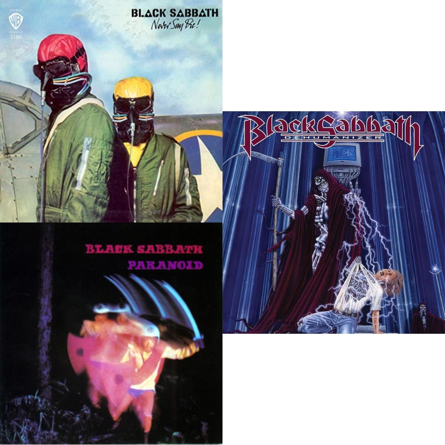 Never Say Die! (180G/Limited/Gray LP Vinyl) & Paranoid & Dehumanizer (Deluxe Edition/2LP) (Rocktober)