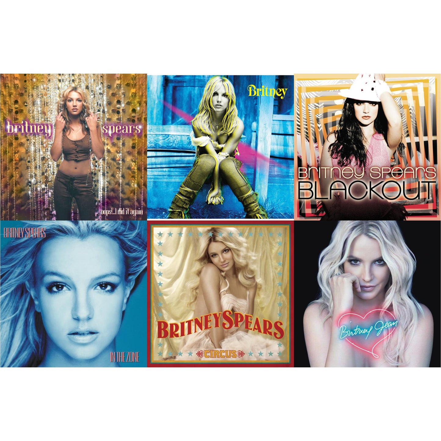 Oops!... I Did It Again & Britney & Blackout & In The Zone & Circus & Britney Jean