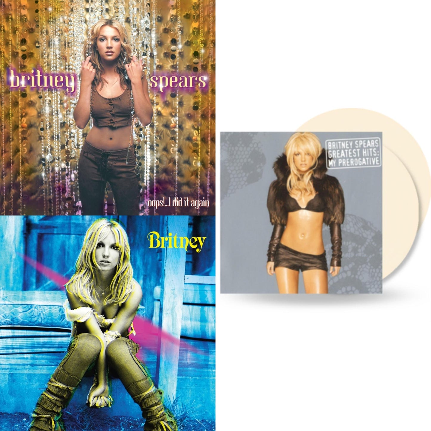 Oops!... I Did It Again & Britney & Greatest Hits: My Prerogative (2LP/Cream Vinyl/Import)