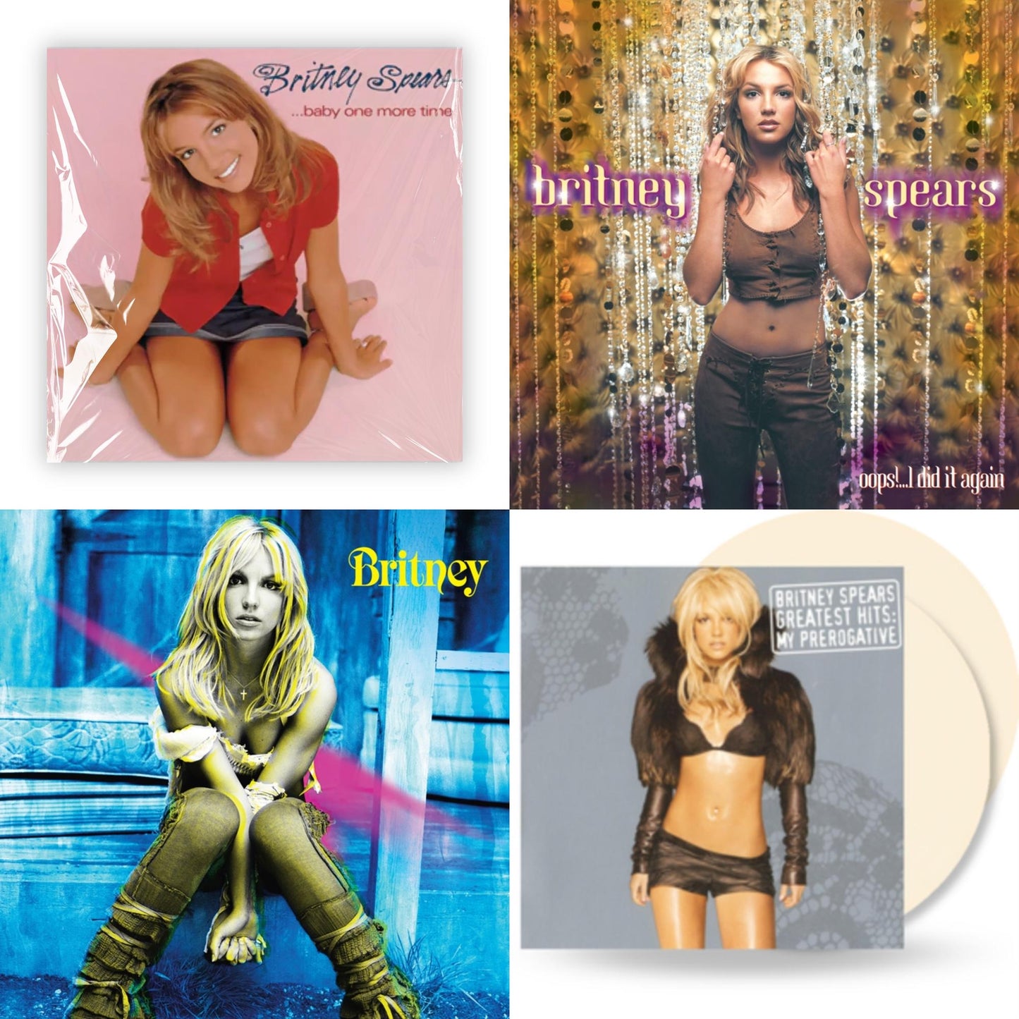 Baby One More Time & Oops!... I Did It Again & Britney & Greatest Hits: My Prerogative (2LP/Cream Vinyl/Import)