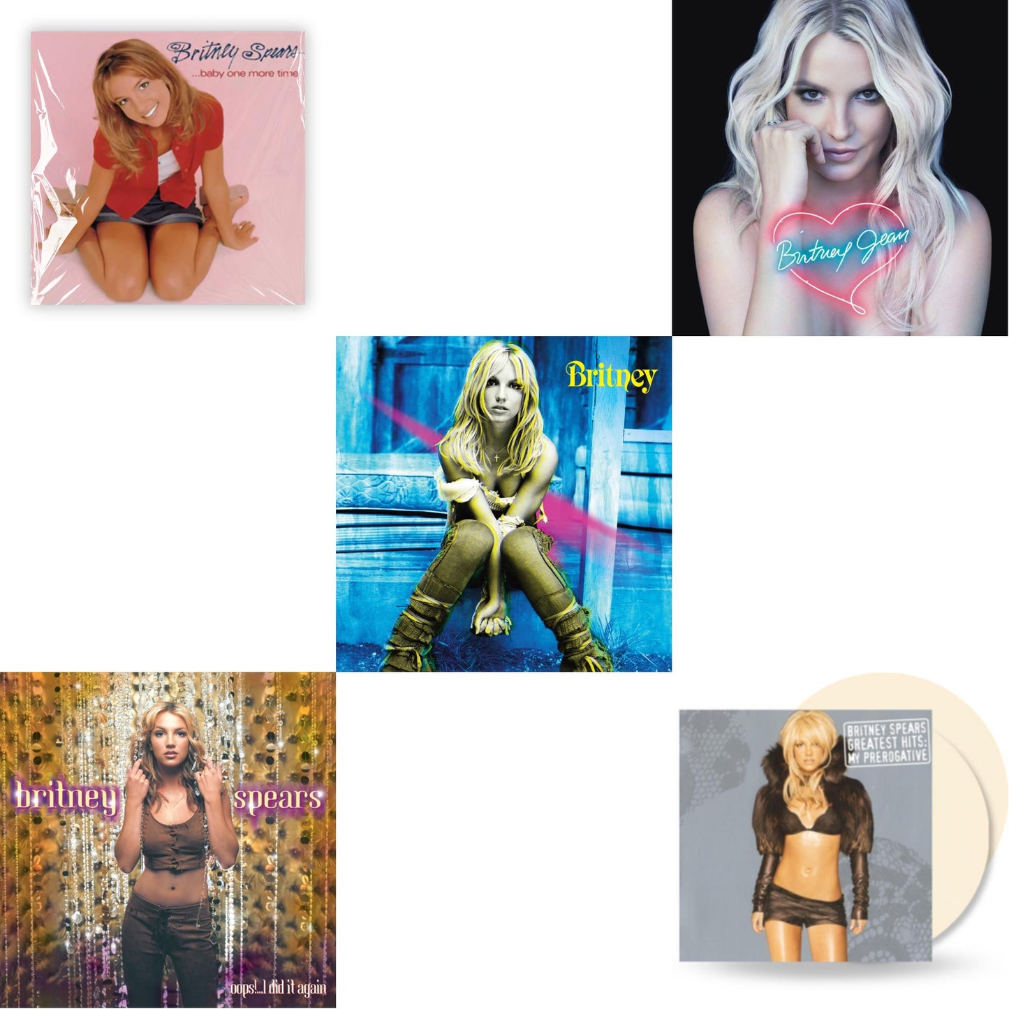 Baby One More Time & Oops!... I Did It Again & Britney & Britney Jean & Greatest Hits: My Prerogative (2LP/Cream Vinyl/Import)