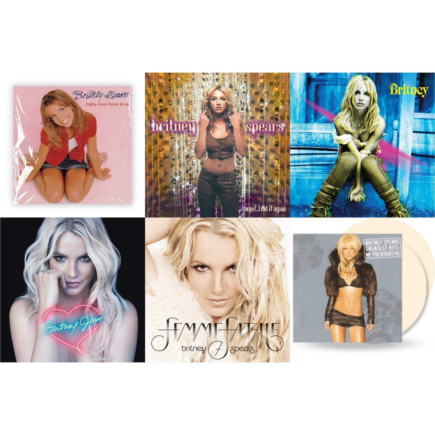 Baby One More Time & Oops!... I Did It Again & Britney & Britney Jean & Femme Fatale & Greatest Hits: My Prerogative (2LP/Cream Vinyl/Import)