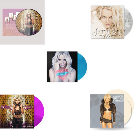 Britney Spears - Oops!... I Did It Again (20Th Anniversary Edition Picture LP Vinyl) & Oops! I Did It Again (Purple LP Vinyl/Import) & Britney Jean (Blue Marbled LP Vinyl/Import) & Femme Fatale (Light Grey Marbled LP Vinyl/Import) & Greatest Hits: My