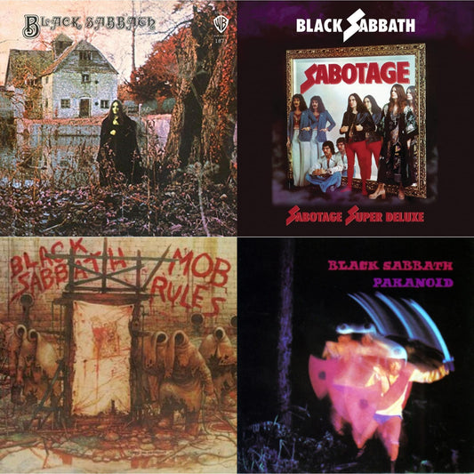 Black Sabbath - Black Sabbath (180G) & Paranoid & Sabotage (Super Deluxe Edition/4LP/7Inch) & Mob Rules (Deluxe/2LP)