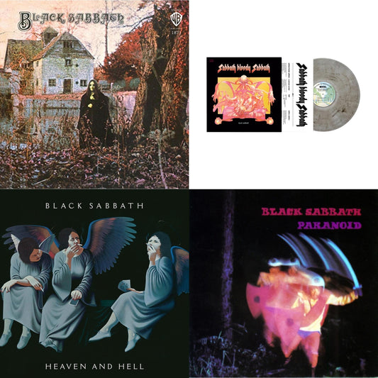 This is a 4 LP Vinyl SKU bundle.
1.This LP Vinyl is brand new.Format: LP VinylThis item's title is: Black Sabbath (180G)Artist: Black SabbathLabel: RHINO/WARNER BROS.Barcode: 081227946661Release Date: 8/5/2016
2.This LP Vinyl is brand new.