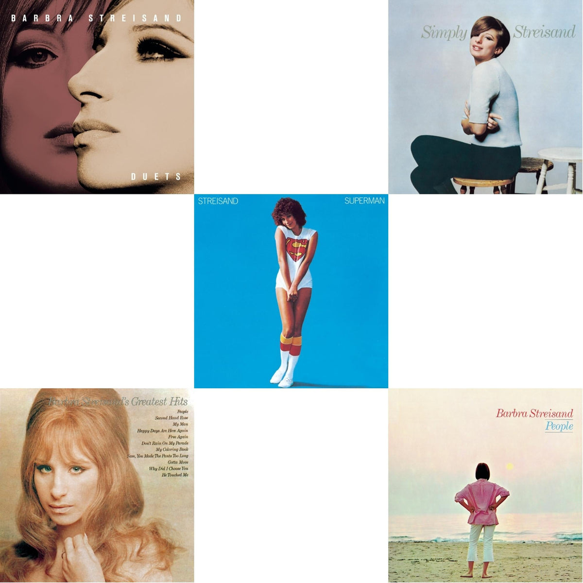 Duets & Greatest Hits & Superman & Simply Streisand & People
