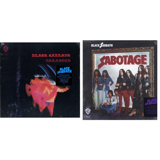 Black Sabbath - Sabotage (180G) & Paranoid (180G) - LP Vinyl Bundle