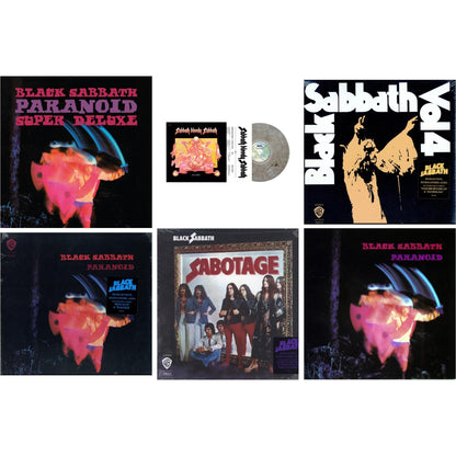 This is a 6 LP Vinyl SKU bundle.
1.This LP Vinyl is brand new.Format: LP VinylThis item's title is: Paranoid (Deluxe Edition)Artist: Black SabbathLabel: RHINO/WARNER BROS.Barcode: 603497846443Release Date: 10/9/2020
2.This LP Vinyl is brand new.