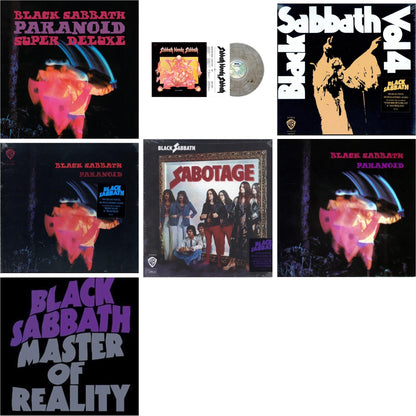 This is a 7 LP Vinyl SKU bundle.
1.This LP Vinyl is brand new.Format: LP VinylThis item's title is: Paranoid (Deluxe Edition)Artist: Black SabbathLabel: RHINO/WARNER BROS.Barcode: 603497846443Release Date: 10/9/2020
2.This LP Vinyl is brand new.