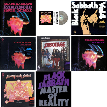 This is a 8 LP Vinyl SKU bundle.
1.This LP Vinyl is brand new.Format: LP VinylThis item's title is: Paranoid (Deluxe Edition)Artist: Black SabbathLabel: RHINO/WARNER BROS.Barcode: 603497846443Release Date: 10/9/2020
2.This LP Vinyl is brand new.