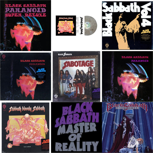 This is a 9 LP Vinyl SKU bundle.
1.This LP Vinyl is brand new.Format: LP VinylThis item's title is: Paranoid (Deluxe Edition)Artist: Black SabbathLabel: RHINO/WARNER BROS.Barcode: 603497846443Release Date: 10/9/2020
2.This LP Vinyl is brand new.