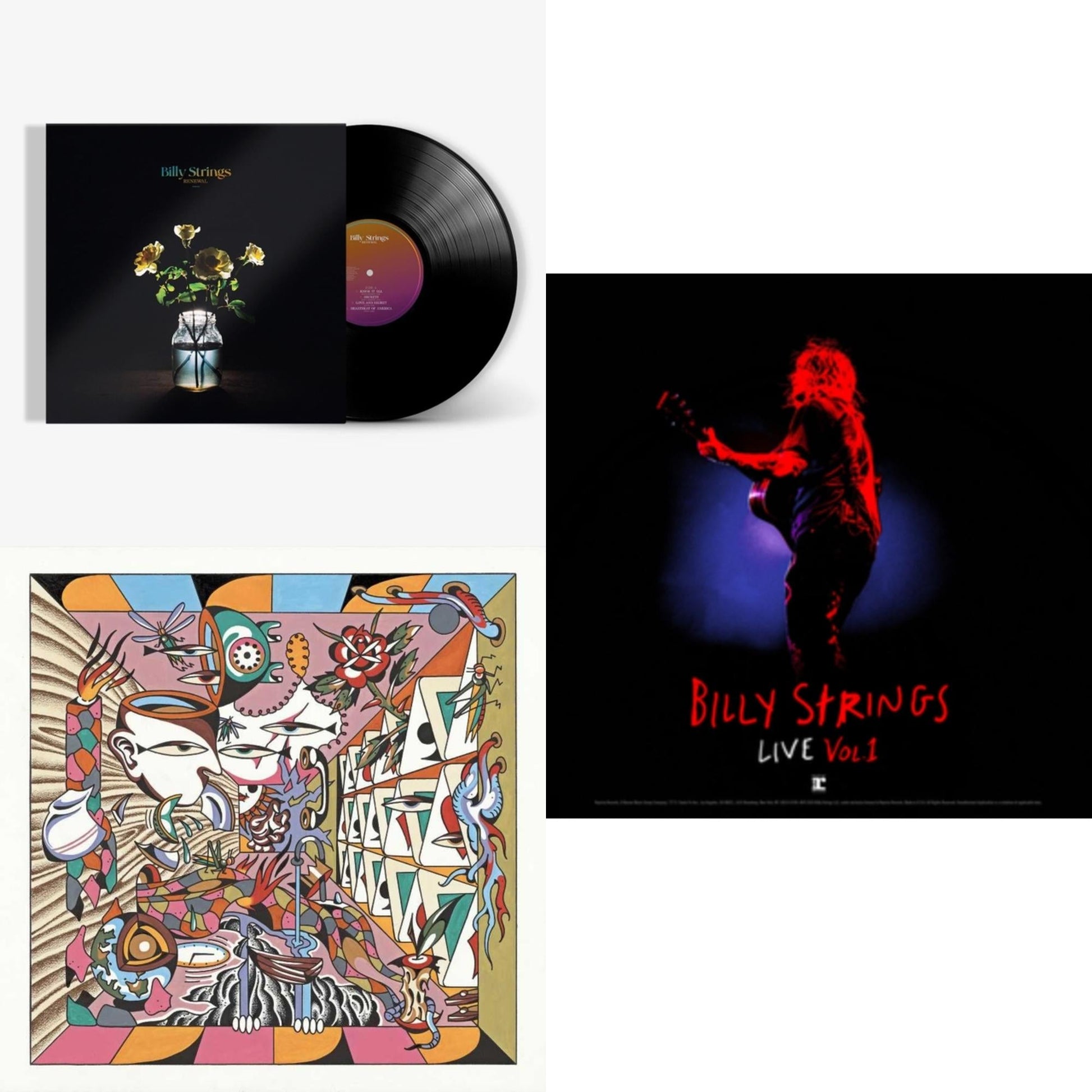 This is a 3 LP Vinyl SKU bundle.
1.This LP Vinyl is brand new.Format: LP VinylThis item's title is: Billy Strings Live: Vol. 1 (180G/2LP)Artist: Billy StringsBarcode: 093624854395Release Date: 7/12/2024
2.This LP Vinyl is brand new.