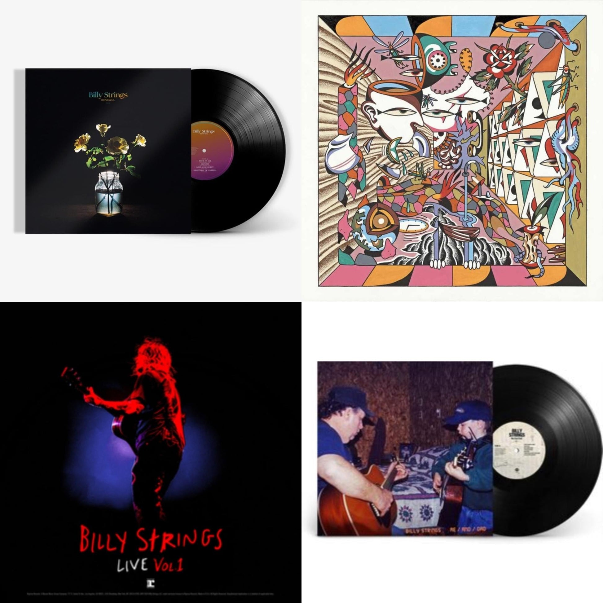 This is a 4 LP Vinyl SKU bundle.
1.This LP Vinyl is brand new.Format: LP VinylThis item's title is: Billy Strings Live: Vol. 1 (180G/2LP)Artist: Billy StringsBarcode: 093624854395Release Date: 7/12/2024
2.This LP Vinyl is brand new.