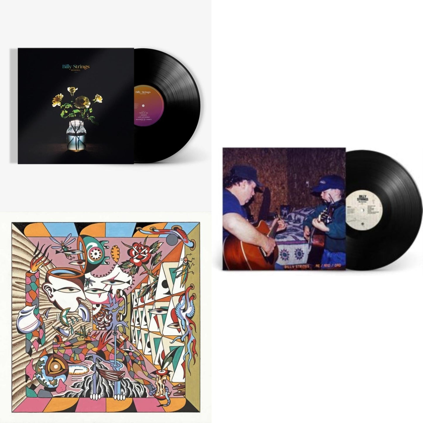 This is a 3 LP Vinyl SKU bundle.
1.This LP Vinyl is brand new.Format: LP VinylMusic Style: BluegrassThis item's title is: Home (2LP)Artist: Billy StringsLabel: ROUNDERBarcode: 888072116733Release Date: 9/27/2019
2.This LP Vinyl is brand new.