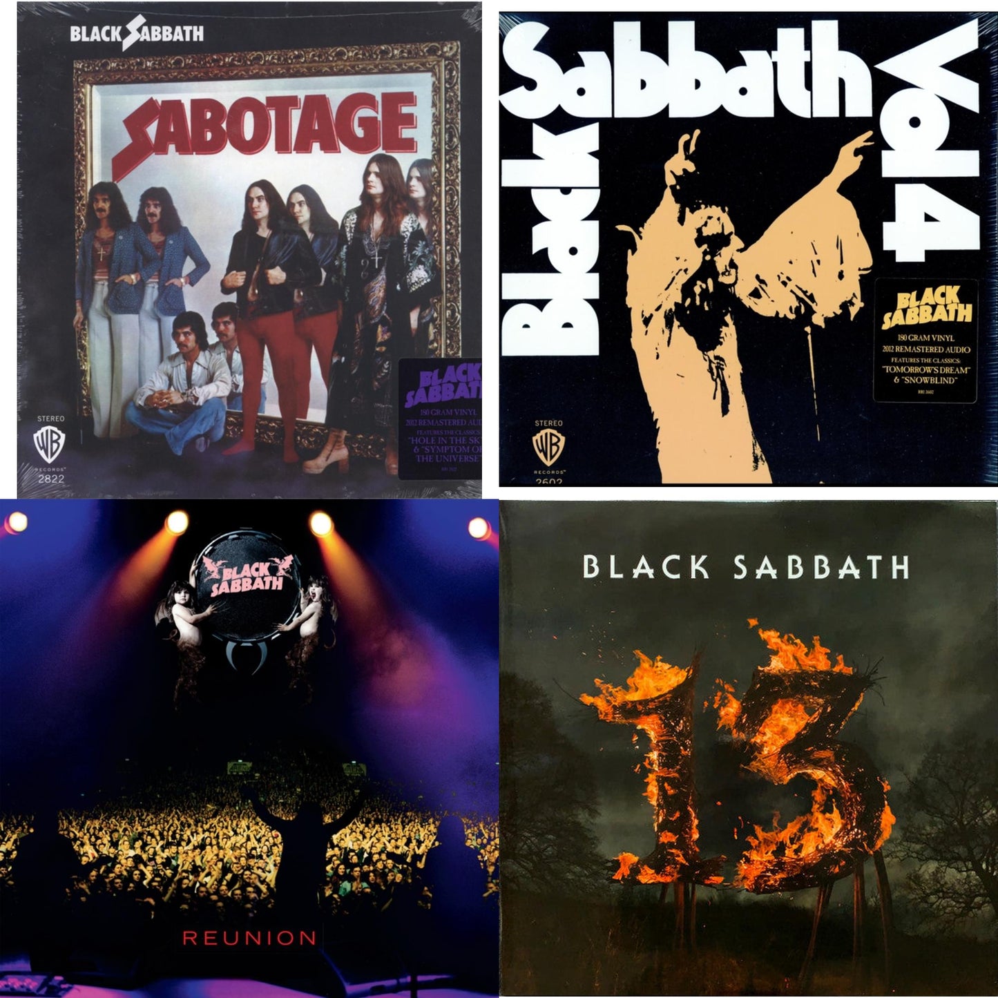 Sabotage (180G) & Vol. 4 (180G) & Reunion (3LP) & 13