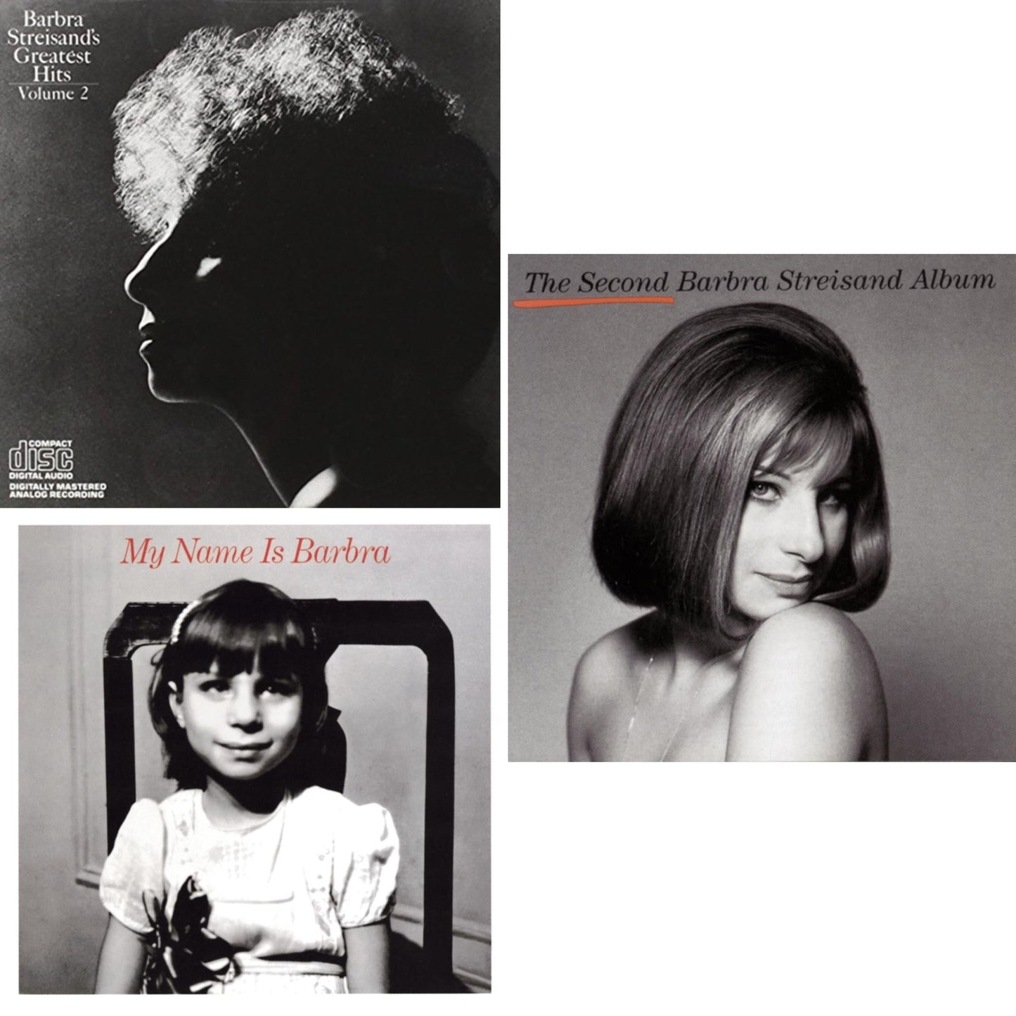 Greatest Hits Vol.2 & My Name Is Barbra & Second Barbra Streisand Album