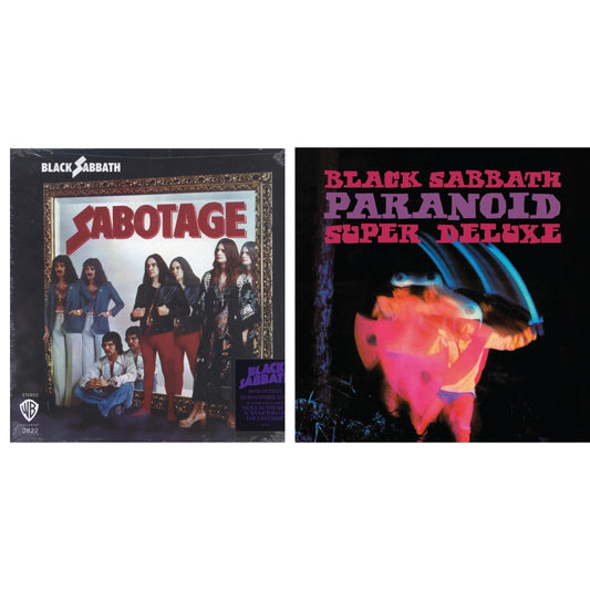 This is a 2 LP Vinyl SKU bundle.
1.This LP Vinyl is brand new.Format: LP VinylMusic Style: Hard RockThis item's title is: Sabotage (180G)Artist: Black SabbathLabel: RHINO/WARNER BROS.Barcode: 081227946562Release Date: 8/5/2016
2.This LP Vinyl is brand new.