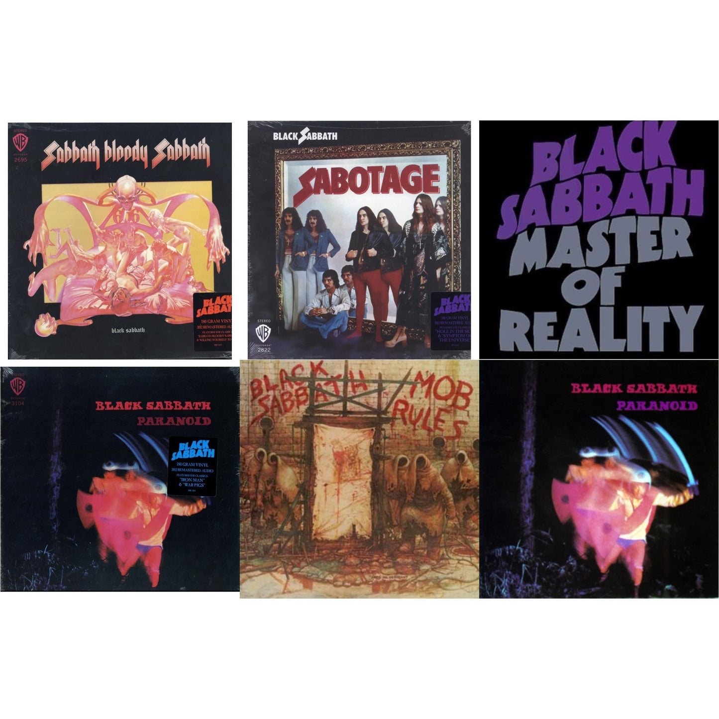 Sabotage (180G) & Sabbath Bloody Sabbath (180G) & Paranoid (180G) & Paranoid & Master Of Reality & Mob Rules (Deluxe/2LP)