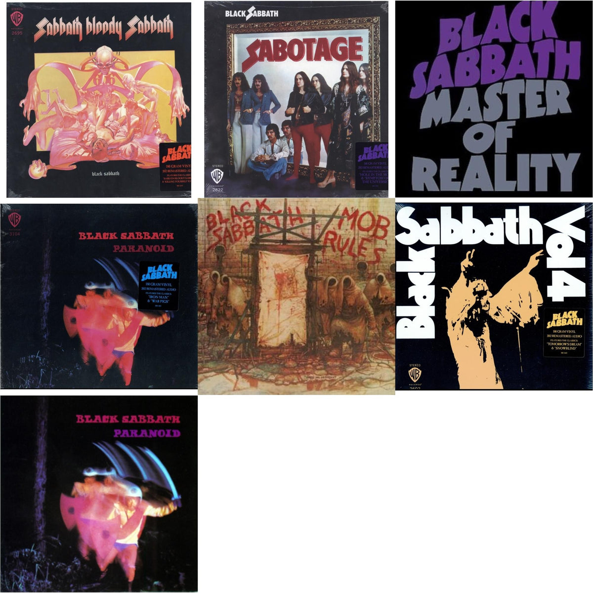 Sabotage (180G) & Vol. 4 (180G) & Sabbath Bloody Sabbath (180G) & Paranoid (180G) & Paranoid & Master Of Reality & Mob Rules (Deluxe/2LP)