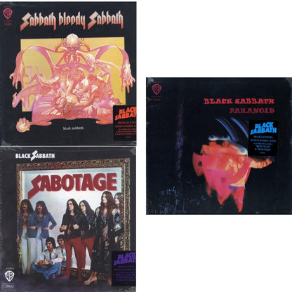 Black Sabbath - Sabotage (180G) & Sabbath Bloody Sabbath (180G) & Paranoid (180G) - LP Vinyl Bundle