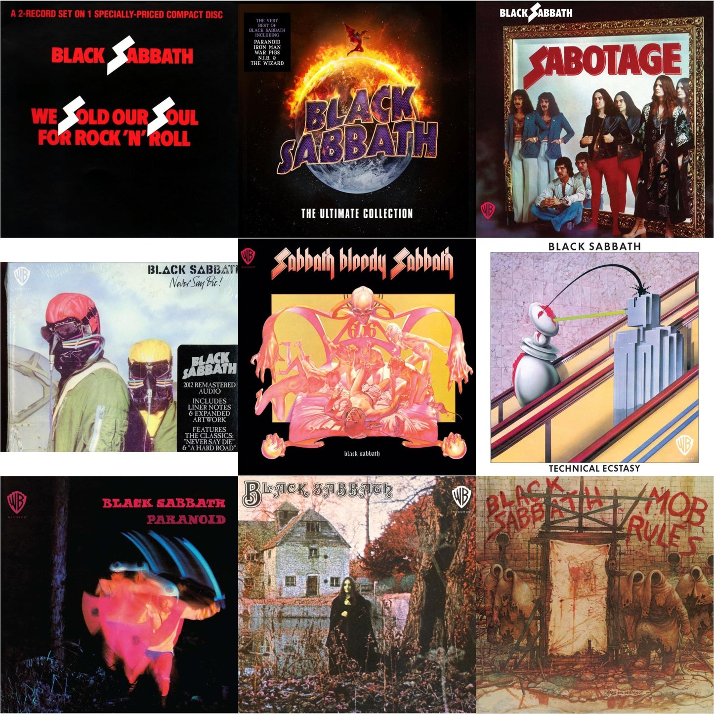 We Sold Our Soul For Rock N Roll & Ultimate Collection & Sabotage & Never Say Die & Sabbath Bloody Sabbath & Technical Ecstasy & Paranoid & Black Sabbath & Mob Rules (Deluxe/2CD)
