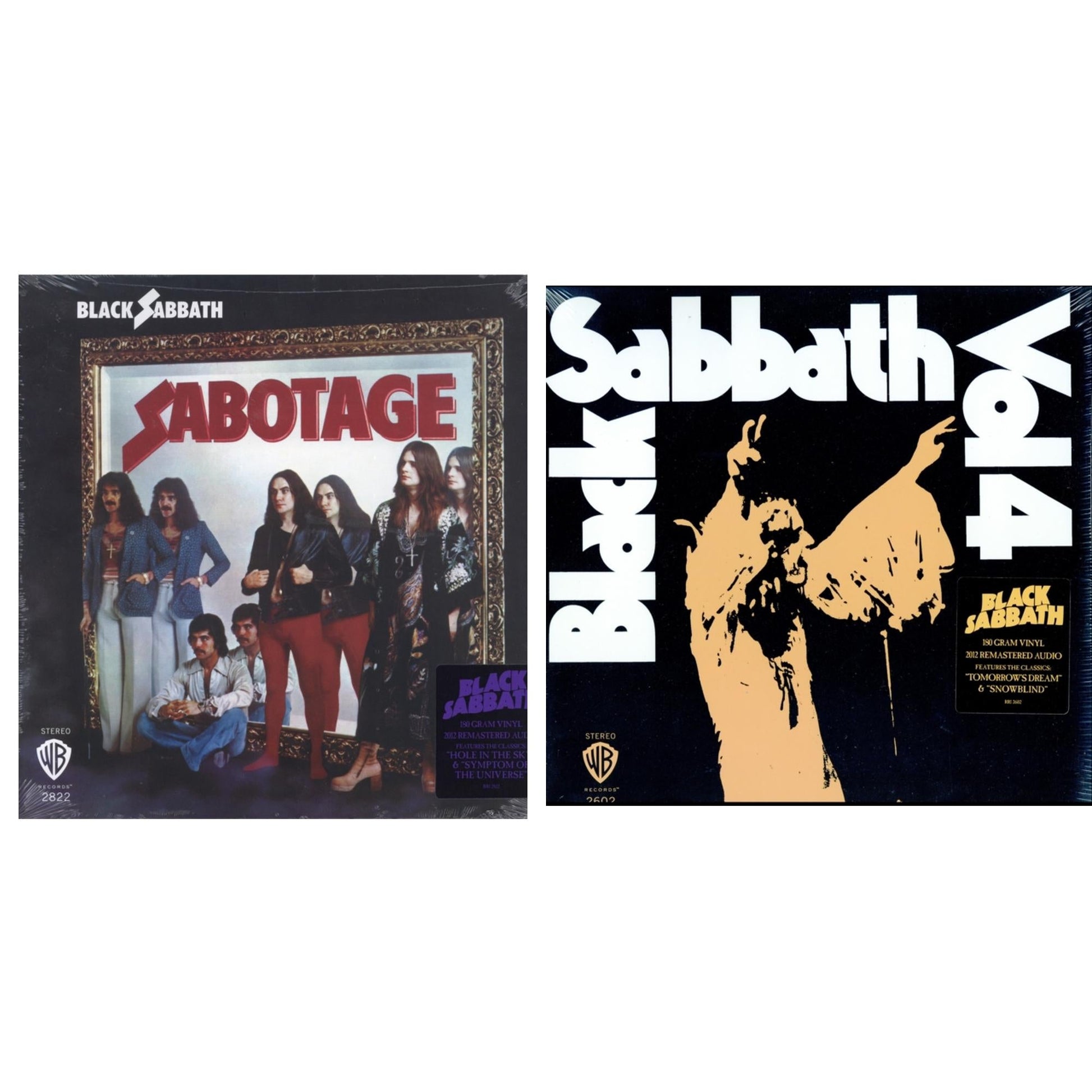 This is a 2 LP Vinyl SKU bundle.
1.This LP Vinyl is brand new.Format: LP VinylMusic Style: Hard RockThis item's title is: Sabotage (180G)Artist: Black SabbathLabel: RHINO/WARNER BROS.Barcode: 081227946562Release Date: 8/5/2016
2.This LP Vinyl is brand new.