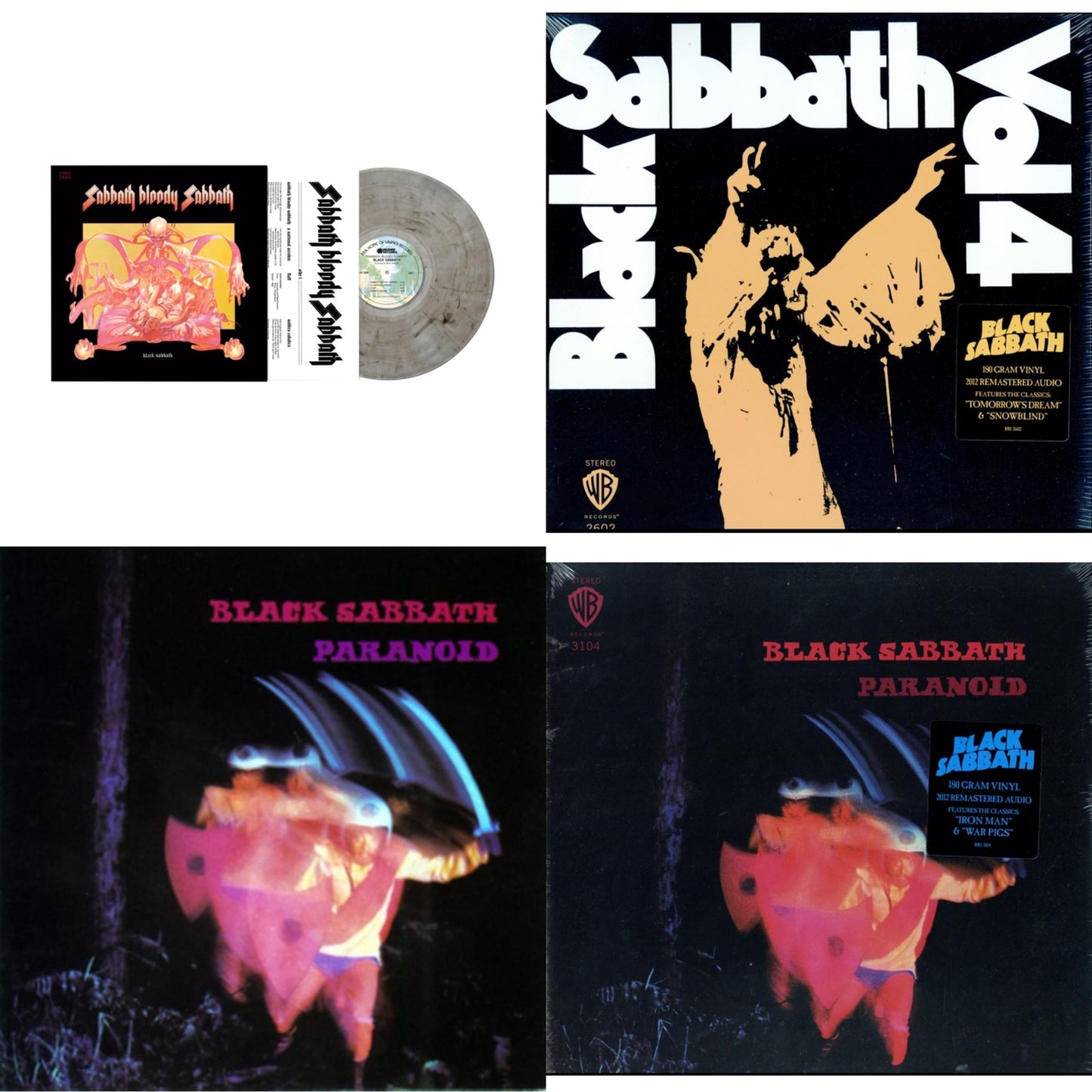 This is a 4 LP Vinyl SKU bundle.
1.This LP Vinyl is brand new.Format: LP VinylThis item's title is: Sabbath Bloody Sabbath (Smoky LP Vinyl) (Syeor)Artist: Black SabbathBarcode: 603497828081Release Date: 1/26/2024
2.This LP Vinyl is brand new.