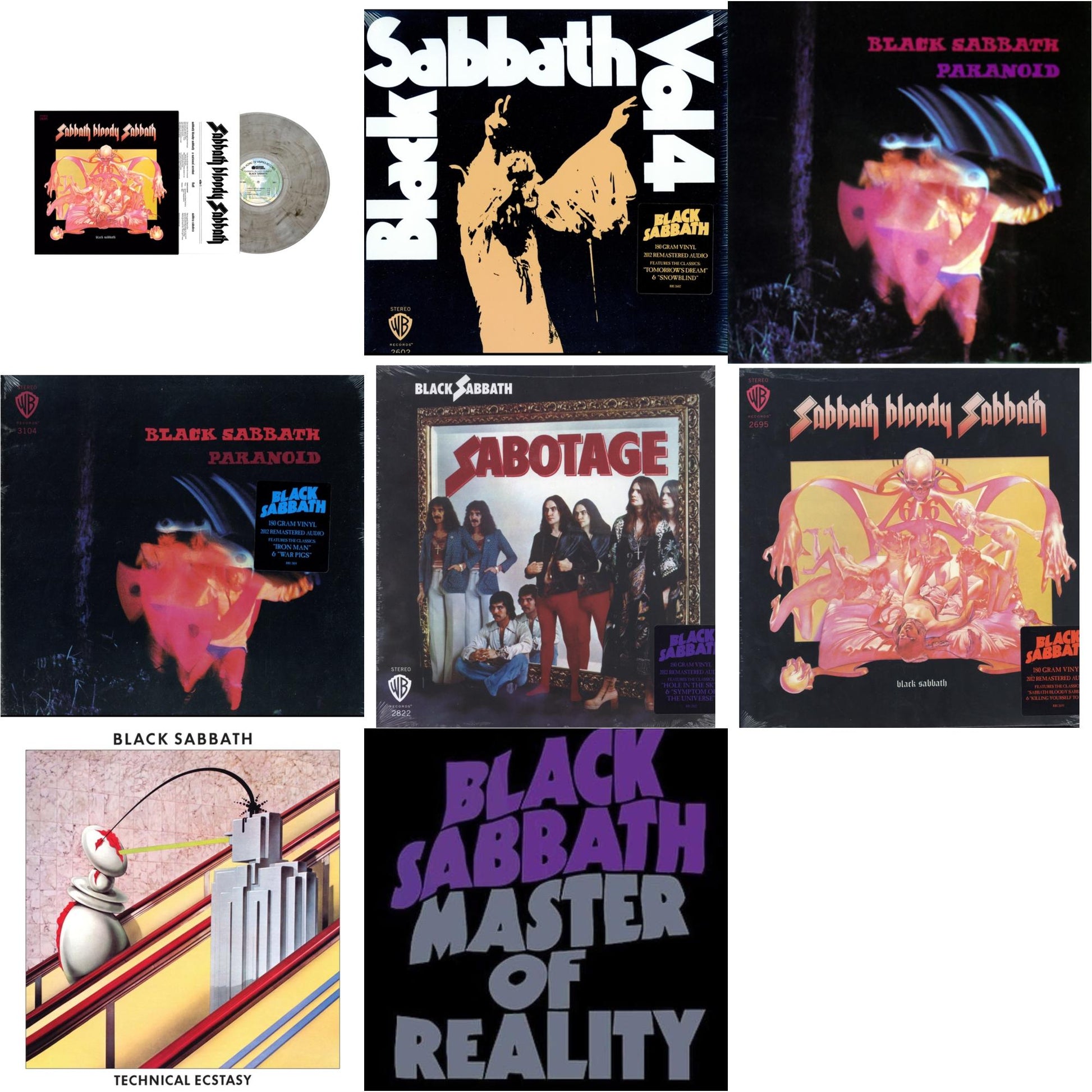 This is a 8 LP Vinyl SKU bundle.
1.This LP Vinyl is brand new.Format: LP VinylThis item's title is: Sabbath Bloody Sabbath (Smoky LP Vinyl) (Syeor)Artist: Black SabbathBarcode: 603497828081Release Date: 1/26/2024
2.This LP Vinyl is brand new.