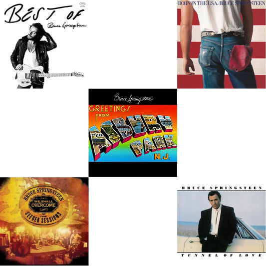 Best Of Bruce Springsteen (2LP) & We Shall Overcome: Seeger Sessions (2LP/180G) & Greetings From Asbury Park N.J. (180G) & Born In The U.S.A. (180G) & Tunnel Of Love (2 LP) (140G/Dl Code)