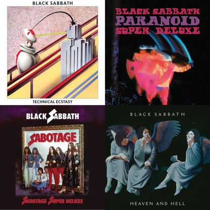 This is a 4 LP Vinyl SKU bundle.
1.This LP Vinyl is brand new.Format: LP VinylMusic Style: Hard RockThis item's title is: Technical Ecstasy (Super Deluxe Edition/5LP)Artist: Black SabbathLabel: RHINO/WARNER BROS.Barcode: 603497844814Release Date: 10/1/2021
2.