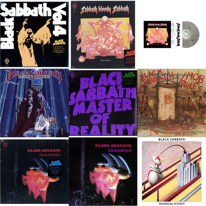 This is a 9 LP Vinyl SKU bundle.
1.This LP Vinyl is brand new.Format: LP VinylMusic Style: Heavy MetalThis item's title is: Vol. 4 (180G)Artist: Black SabbathLabel: RHINO/WARNER BROS.Barcode: 081227946609Release Date: 8/5/2016
2.This LP Vinyl is brand new.