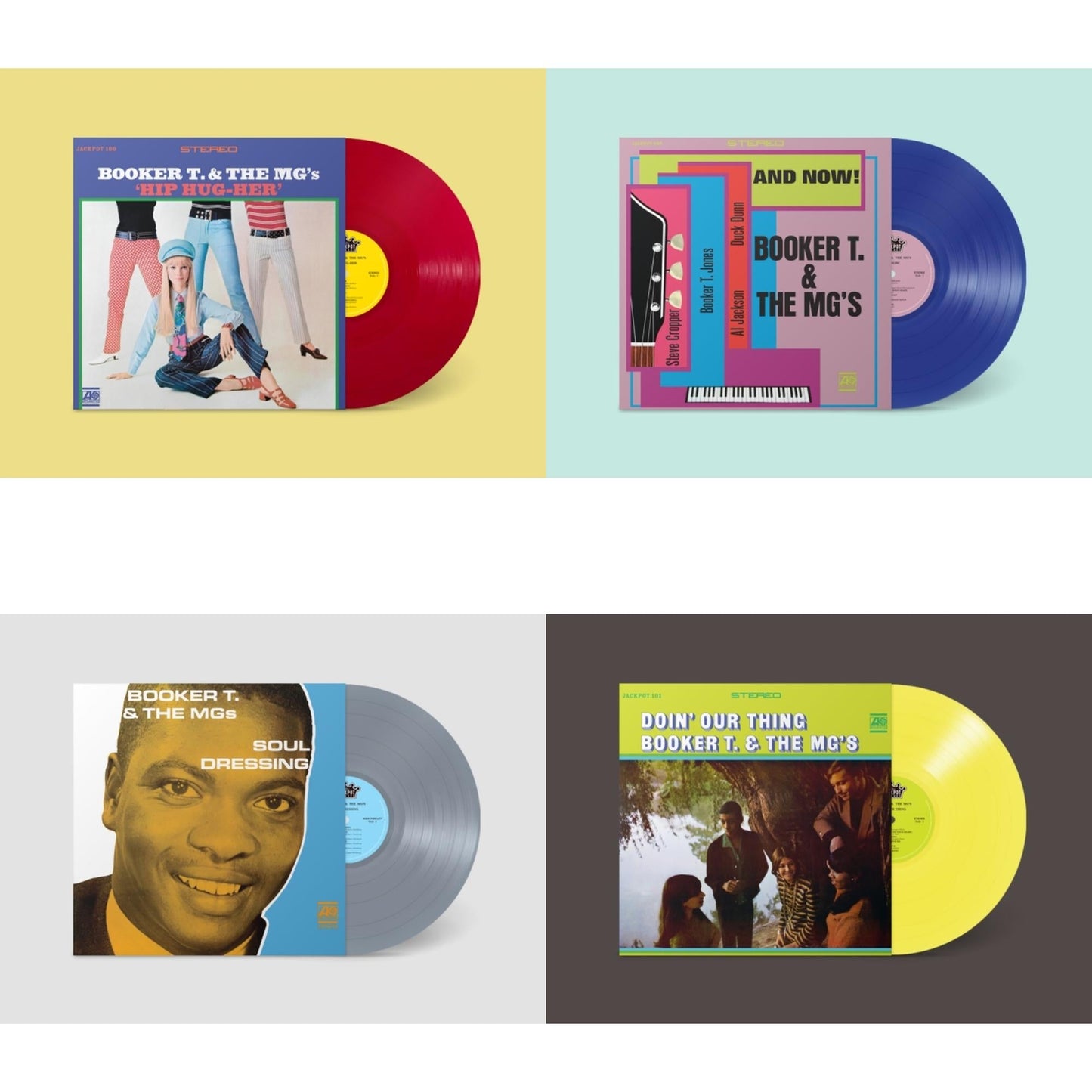 This is a 4 LP Vinyl SKU bundle.
1.This LP Vinyl is brand new.Format: LP VinylThis item's title is: Hip Hug-Her (Apple Red LP Vinyl) (Ams Exclusive)Artist: Booker T & The MgsLabel: JACKPOT RECORDSBarcode: 843563157039Release Date: 10/6/2023
2.This LP Vinyl is brand new.