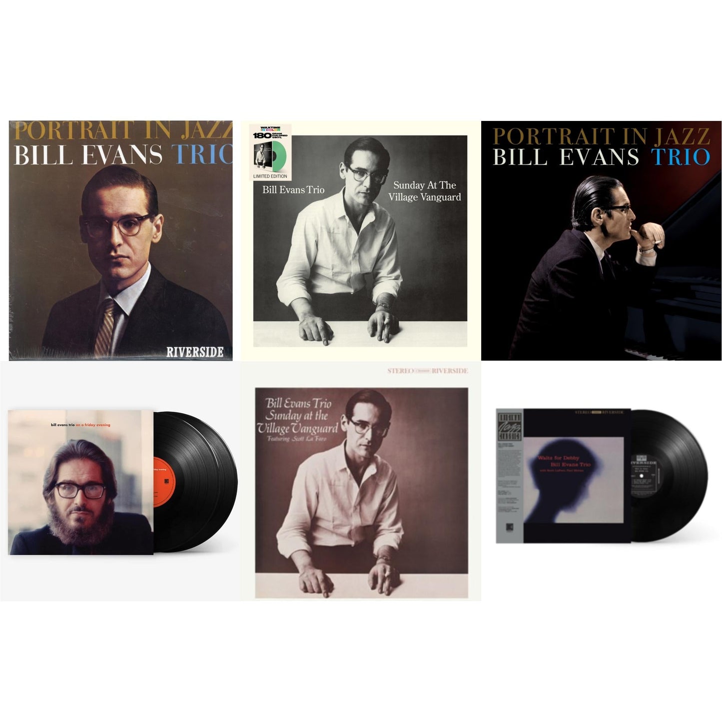 Portrait In Jazz & Sunday At The Village Vanguard (Limited/180G/Solid Green LP Vinyl) & Portrait In Jazz & On A Friday Evening (2LP) & Sunday At The Village Vanguard & Waltz For Debby (Original Jazz Classics Series)