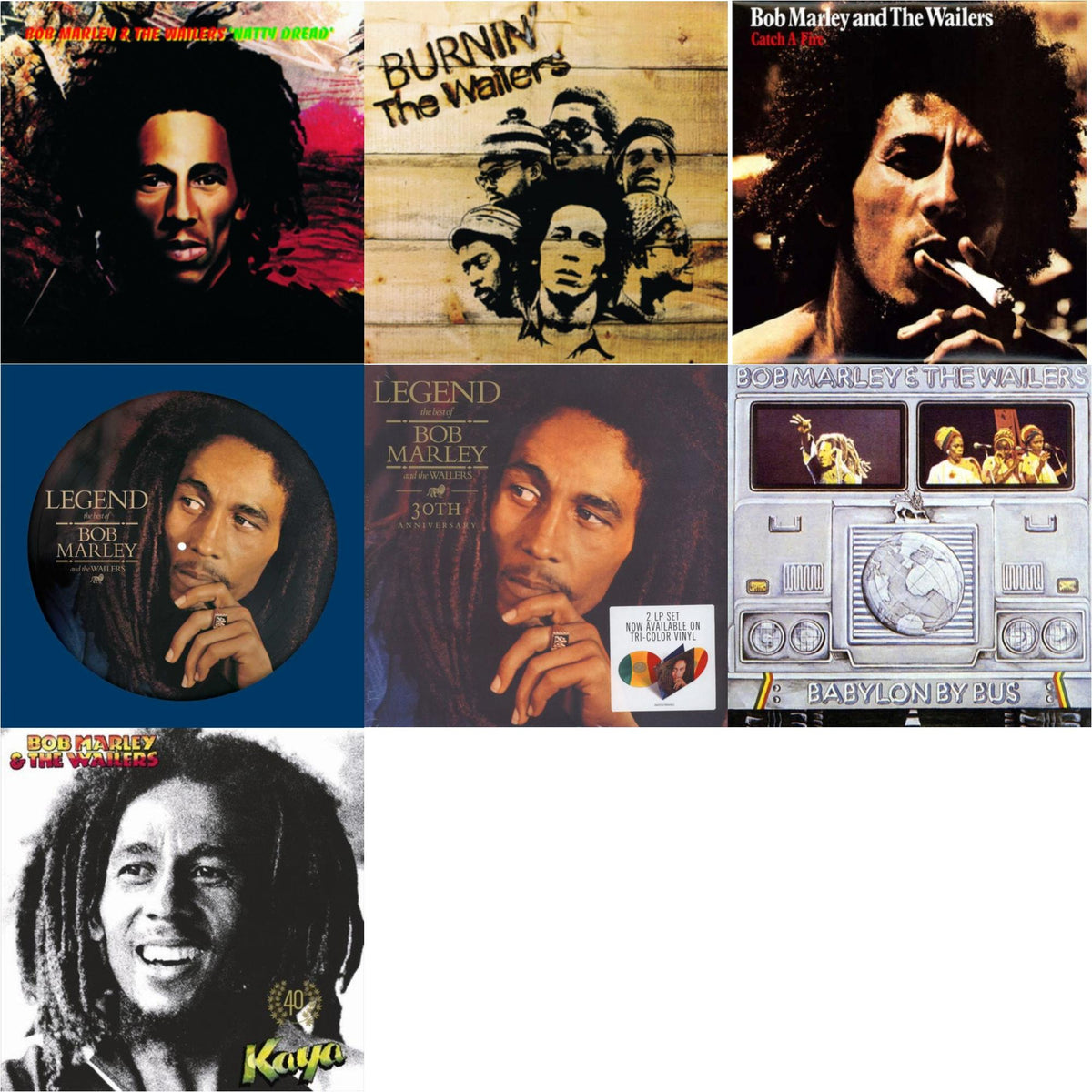Natty Dread (180G) & Burnin (180G) & Catch A Fire & Legend (Picture Disc) & Legend (30Th Anniversary) & Babylon By Bus & Kaya 40 (2LP)