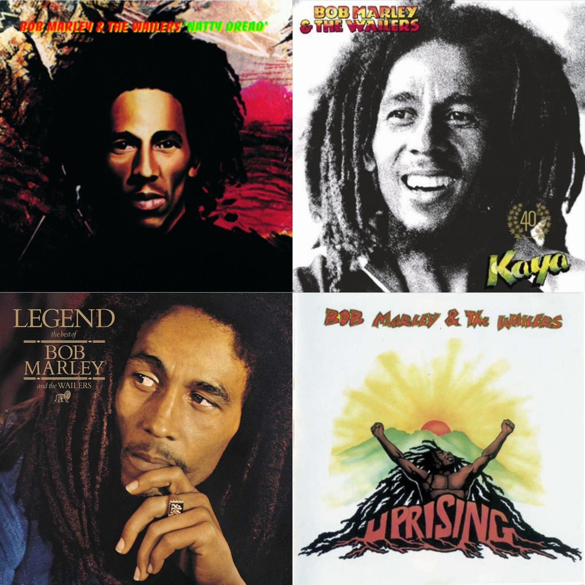 This is a 4 LP Vinyl SKU bundle.
1.This LP Vinyl is brand new.Format: LP VinylMusic Style: ReggaeThis item's title is: Natty Dread (180G)Artist: Bob & The Wailers MarleyLabel: ISLANDBarcode: 600753600665Release Date: 9/25/2015
2.This LP Vinyl is brand new.