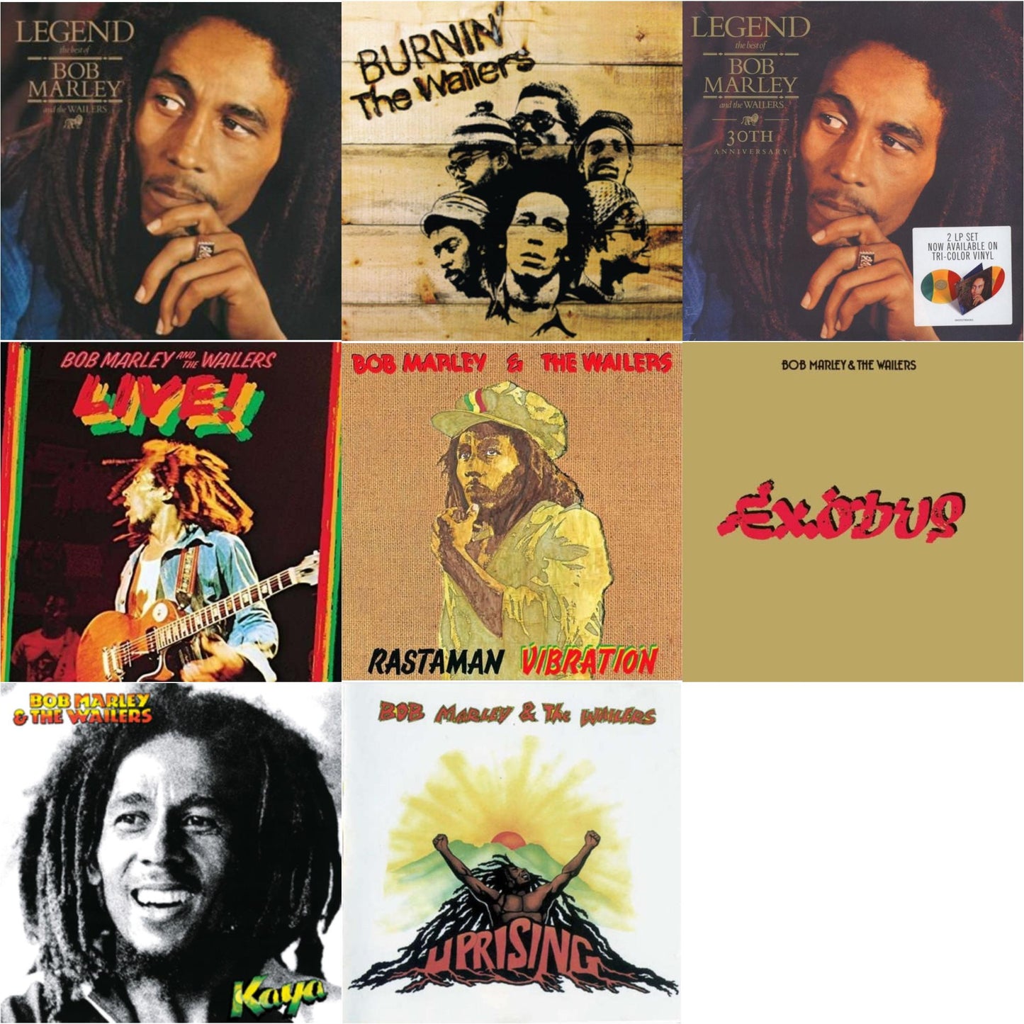 Legend & Burnin (180G) & Legend (30Th Anniversary) & Live (180G) & Rastaman Vibration & Exodus & Kaya & Uprising