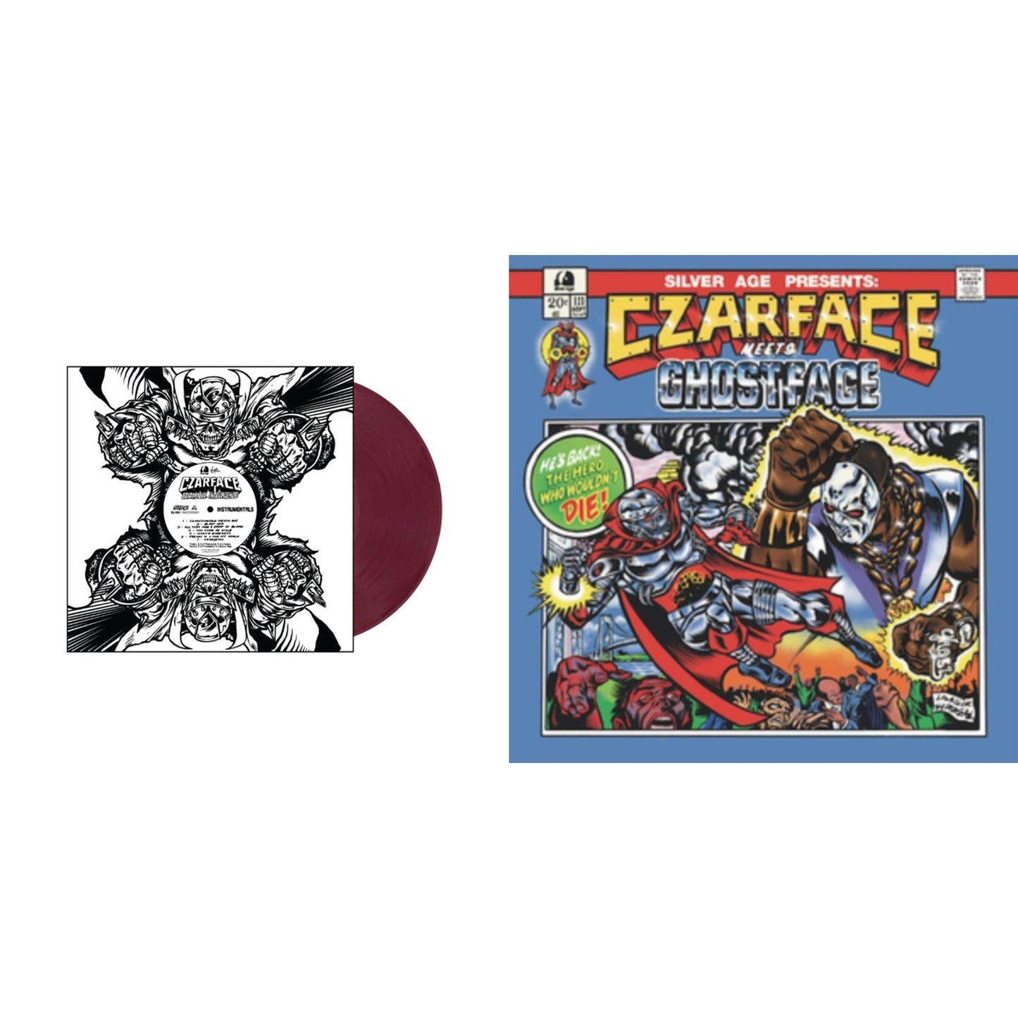 Czartificial Intelligence (Instrumentals) (Czarvard Crimson LP Vinyl) (Res Essential) & Czarface Meets Ghostface